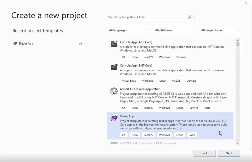 New Blazor App