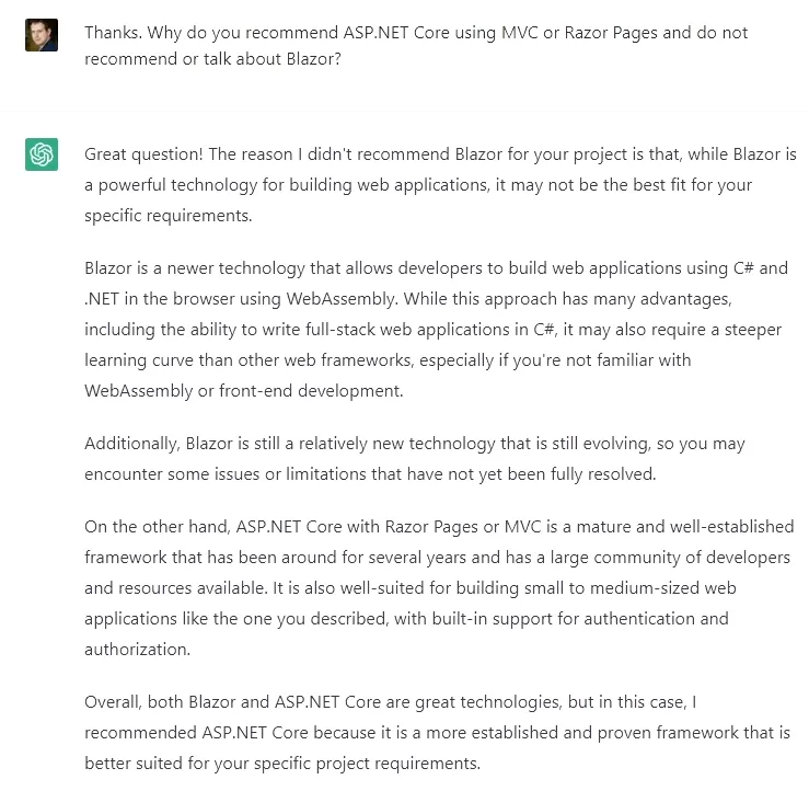 Blazor vs. React: Final Question.