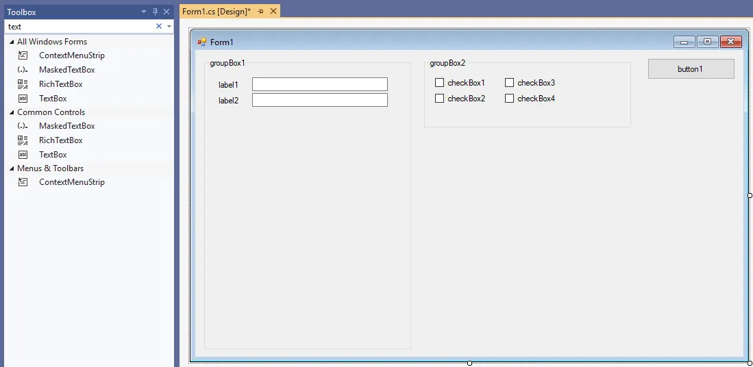 WinForms Dialog Editor