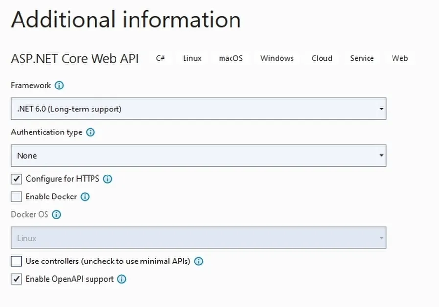 Create Minimal WebAPI Project
