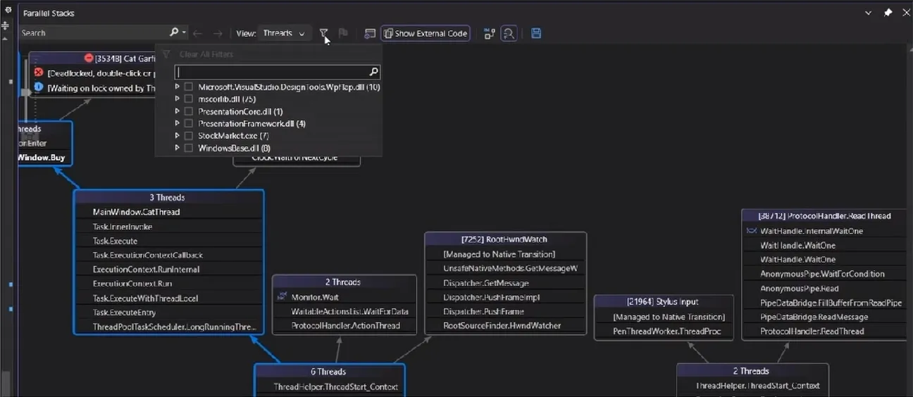 Parallel Stacks: New Filter Options