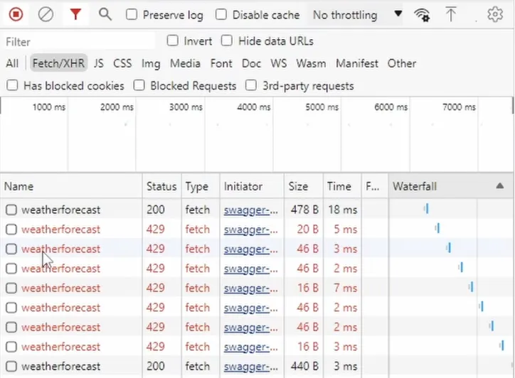 Rate Limiting: Monitoring Requests (429 Status Code)