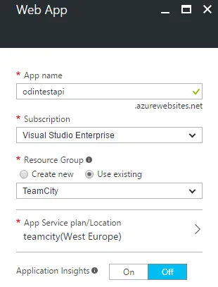 Web App Configuration